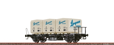  50918 - H0 - Behältertragwagen Langnese Eiskrem, DB, Ep. III